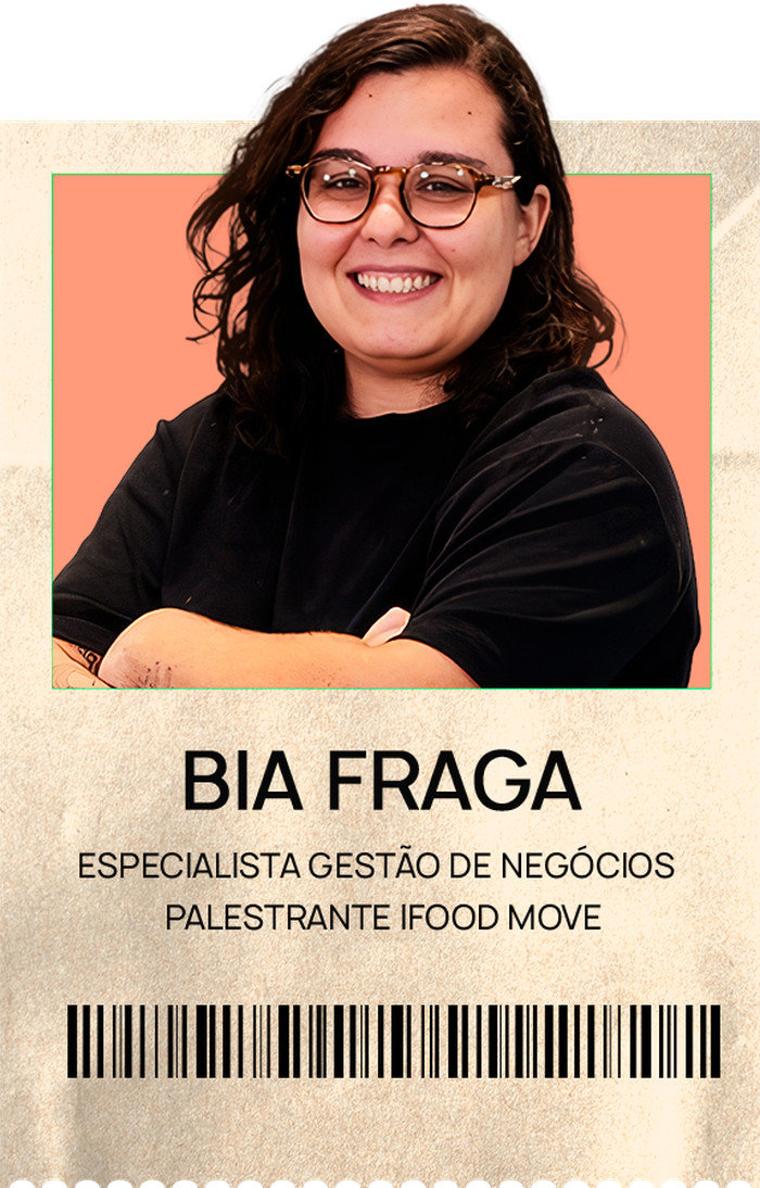 Bia Fraga, especialista em gestão de negócios, palestrante iFood Move